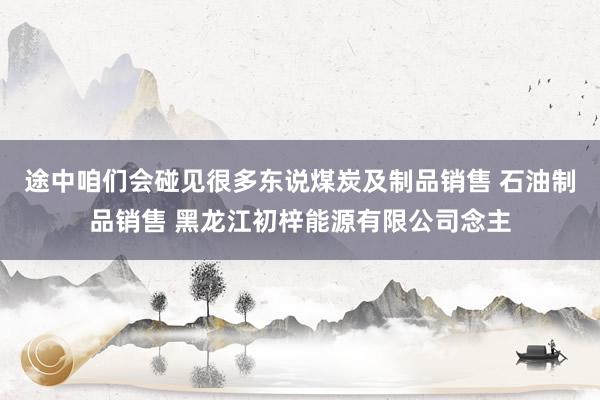 途中咱们会碰见很多东说煤炭及制品销售 石油制品销售 黑龙江初梓能源有限公司念主